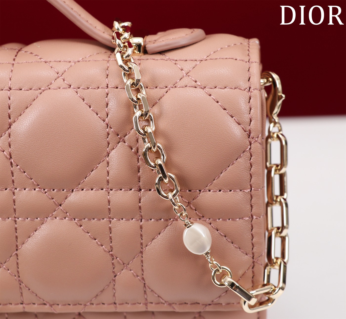 My Dior Mini Bag Blush Cannage Lambskin